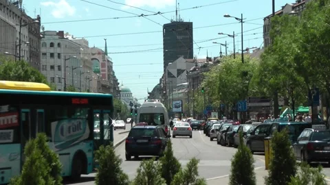 Main street in Belgrade Video stock 154728777