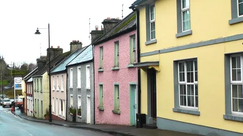 Main Street in Cong Stock Footage 89997890
