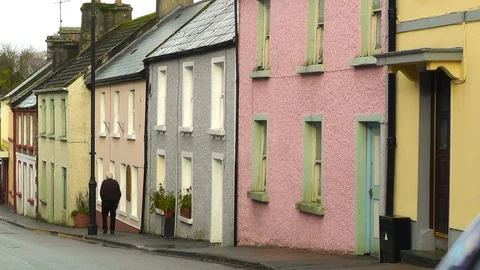 Main Street in Cong Stock Footage 90024415
