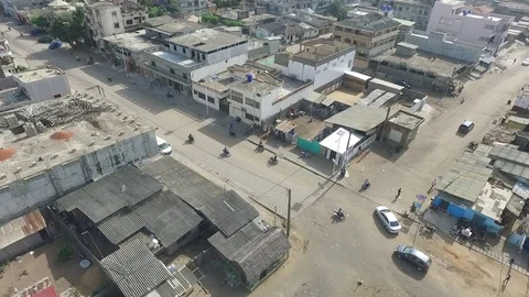 Main street in Cotonou Stock Footage 81206279