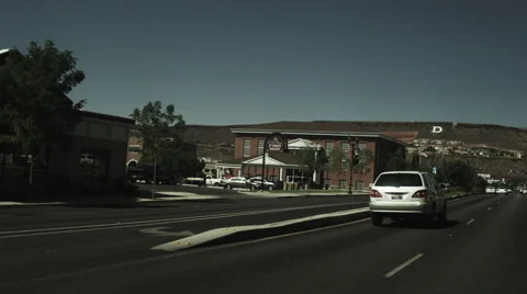 Main Street Driving Stock Footage 62915684