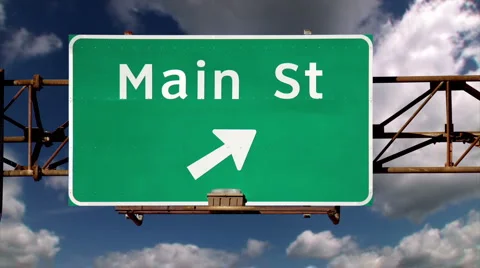Main Street Sign 1934 Stock Footage