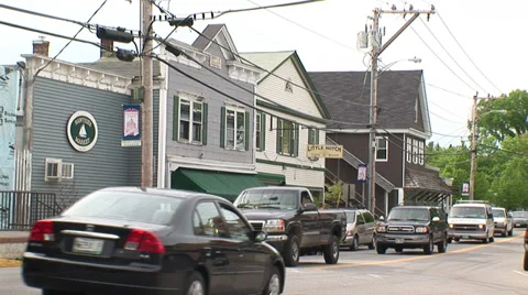 Main street in small town Video stock 32624864