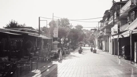 Main Street of Stavros Foto stock