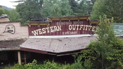 Main Strip - Frontier Town Stock Footage 107084907