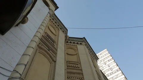 Main synagogue of kiev. Ukraine Stock Footage 89500805