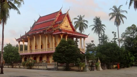 The Main Temple Of Buddhist Monastery In Thailand Stock Footage 86288352