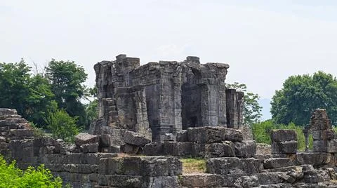 Main temple complex of Martand Sun Temple, Anantnag, Jammu and Kashmir, India Stock Photos