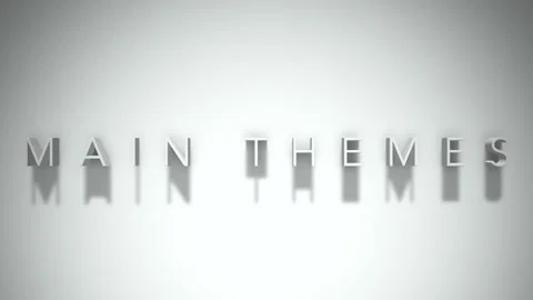 Main themes 3D title animation with shadows on a white background Vidéo 297267506