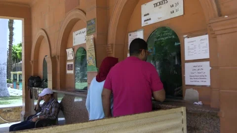 Main Ticket Booth Outside The Egyptian Museum In Cairo, Egypt Stock Footage 157996793