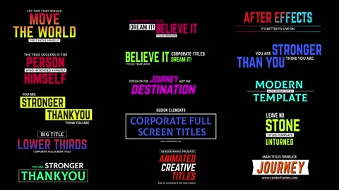 Main Titles 库存 After Effects