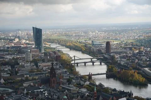Main Tower view, Frankfurt am Main, Germany 03 07 2020 Stock Photos