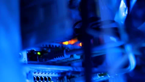 Main virtualization server network connections 库存影片 218595757