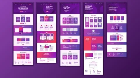 Main Web Page Design Vector. Website Business Style. Landing Template. Abstract 스톡 일러스트