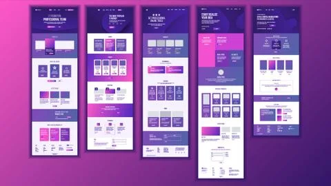Main Web Page Design . Website Business Screen. Landing Template. Innovation イラスト素材