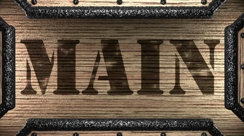 Main on wooden stamp Видео 8776558