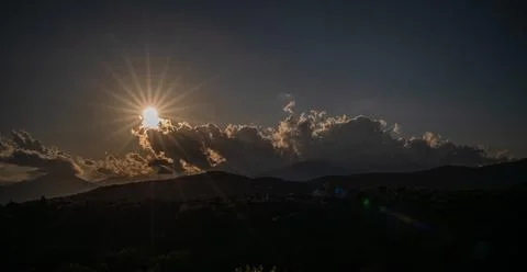 The Mainarde mountain range extends along the border between Molise and Lazio Stock Photos