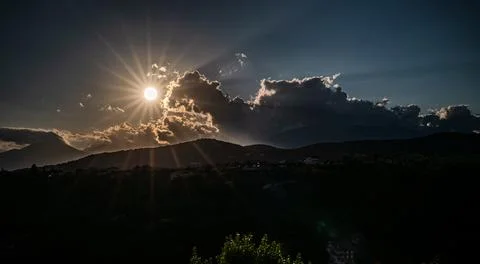 The Mainarde mountain range extends along the border between Molise and Lazio Stock Photos
