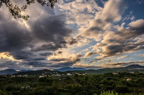 The Mainarde mountain range extends along the border between Molise and Lazio Stock Photos