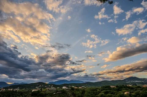 The Mainarde mountain range extends along the border between Molise and Lazio Stock Photos