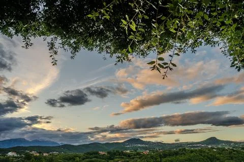 The Mainarde mountain range extends along the border between Molise and Lazio Stock Photos