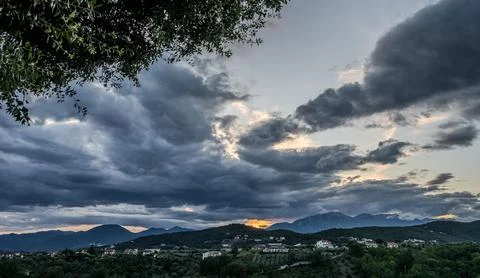 The Mainarde mountain range extends along the border between Molise and Lazio Stock Photos