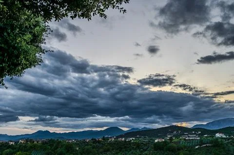 The Mainarde mountain range extends along the border between Molise and Lazio Stock Photos