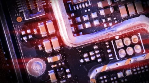 Mainboard and chip technology background. Stock Footage 249640832