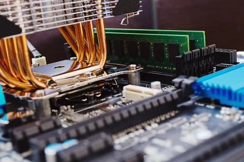 Mainboard and memory Stock Photos