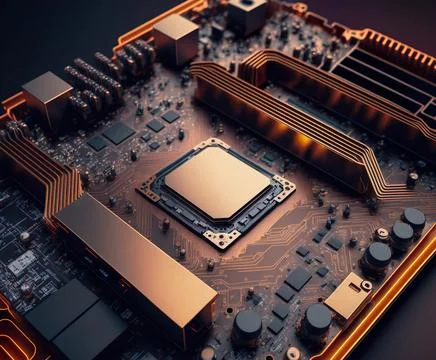 Mainboard electronic computer background Stock Illustration