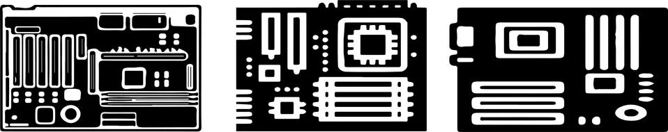 Mainboard icon on white background Stock Illustration