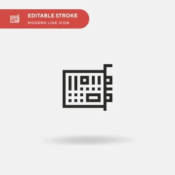 Mainboard Simple vector icon. Illustration symbol design template for web mob Stock Illustration