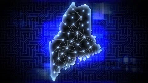 Maine AI Data Center Network Technology 動画素材 344572396