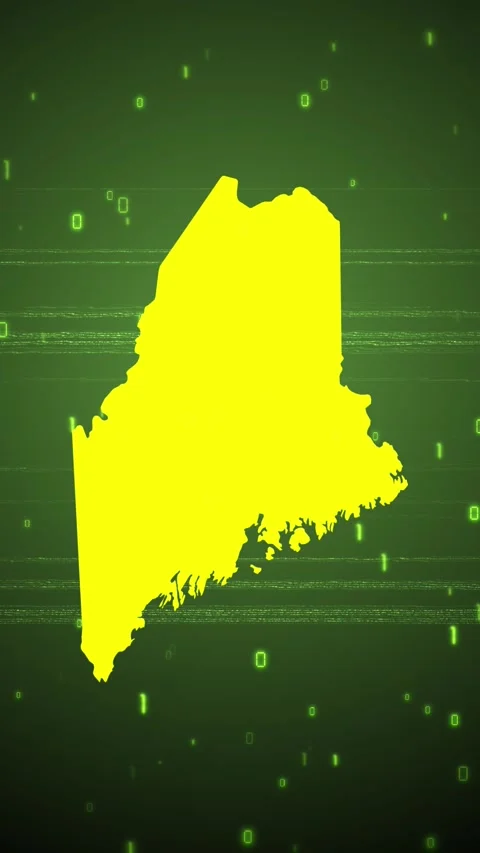 Maine Digital Map Intro Stock Footage 259017975