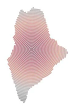 Maine dotted map. Digital style shape of Maine. Tech icon of the us state w.. Stock Illustration