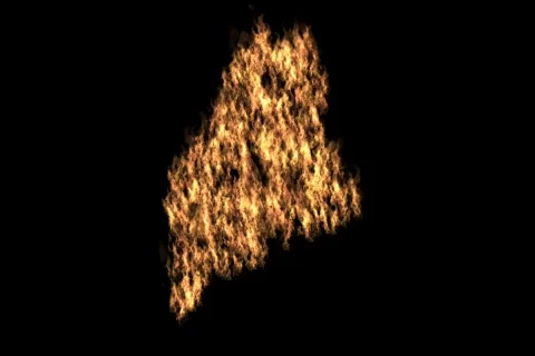 Maine on Fire Stock Footage 728564