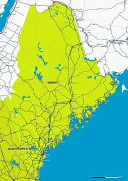 Maine Stock Illustration