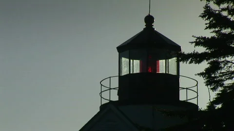Maine Lighthouse at Dusk Stock Footage 625481