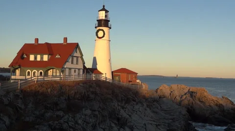 Maine Lighthouse Stock Footage 33261173