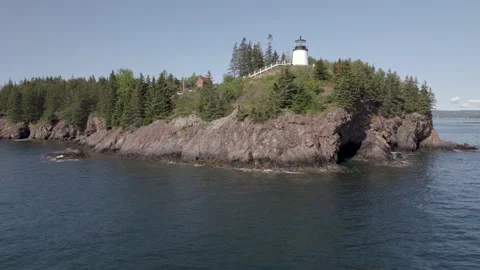 Maine Lighthouse in Summer Video stock 231496101