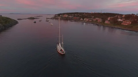 Maine Sailing 007 Stock Footage 88838829