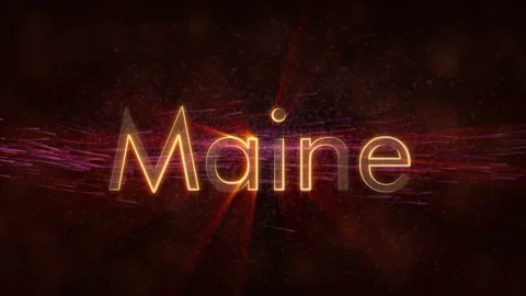 Maine - Shiny looping state name text animation Stock-Footage 99576398