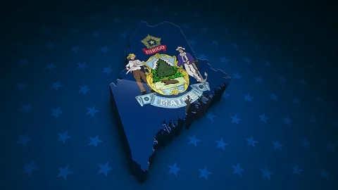 Maine State Election Background 06 Stock Footage 125084760