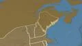Maine state (USA) extruded. Elevation map. 4k or 4k+ Resolution