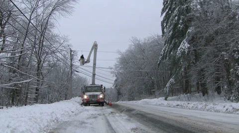 Maine winter power Stock Footage 34454186