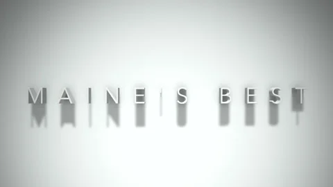 maine's best 3D title animation white te... | Stock Video | Pond5