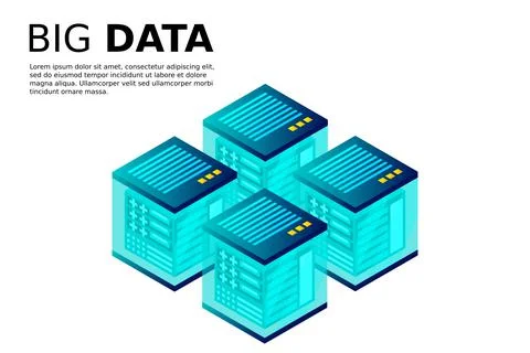 Mainframe, powered server, high technology concept, data center, cloud data s 库存插图