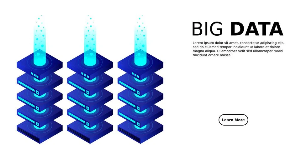 Mainframe, powered server, high technology concept, data center, cloud data s 스톡 일러스트