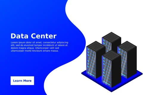 Mainframe, powered server, high technology concept, data center, cloud data s 库存插图