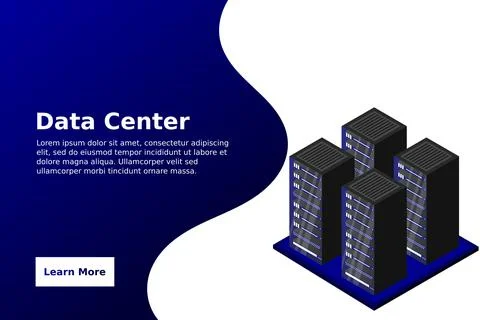 Mainframe, powered server, high technology concept, data center, cloud data s Stock Illustration